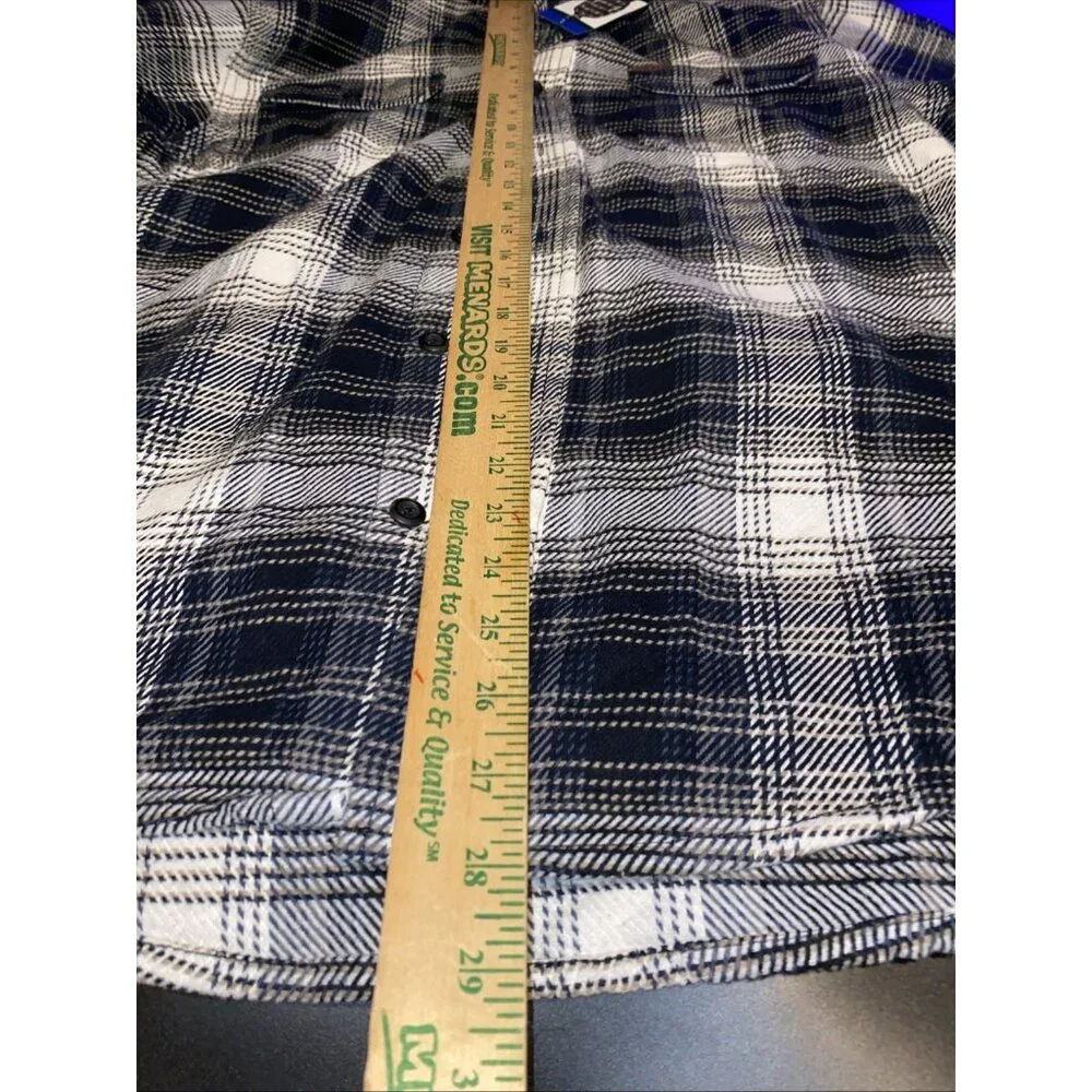 Orvis Men’s Plaid Flannel Shirt Gray Size L - Picture 7 of 7